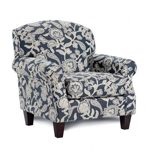 FOA Porthcawl Transitional Chenille Fabric Arm Chair - Floral Multi
