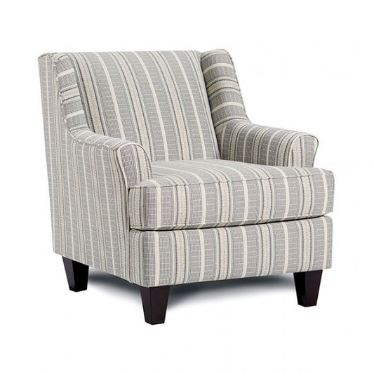 FOA Porthcawl Transitional Chenille Fabric Arm Chair - Stripe Multi