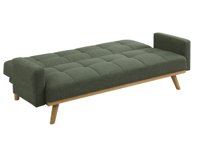 Mindi Mid-Century Modern Woven Fabric Sofa Bed - Sage Green