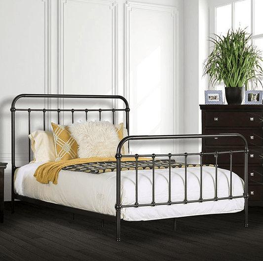 Iria Dark Bronze Spindle Design Metal Bed - Full