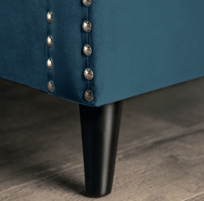 Azuletti Transitional Velvet Living Room Set - Dark Teal