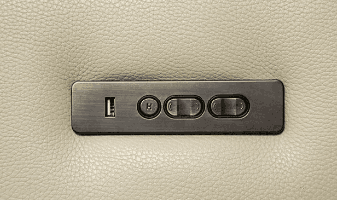 Barclay Beige Leatherette Power Motion Sofa & Loveseat Set - Furniture of America