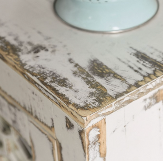 Brianna Rustic Transitional Cabinet - Weathered White