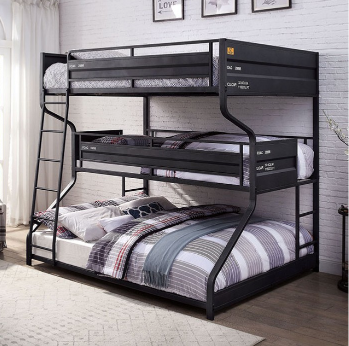 Lodida Full/Twin/Queen Triple Bunk Bed