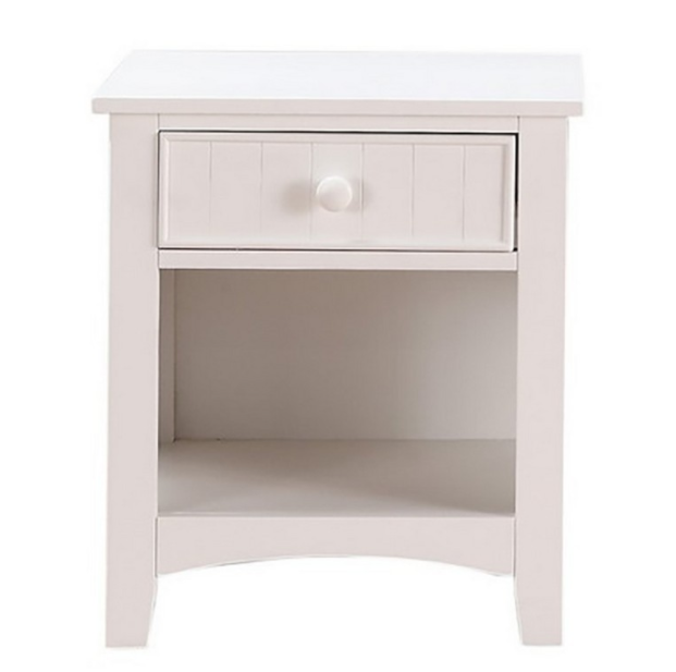 Ridley 2-Drawer Nightstand with Round Knob - White