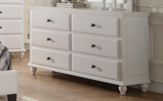 Jenny Farmhouse Style 6-Drawer Dresser