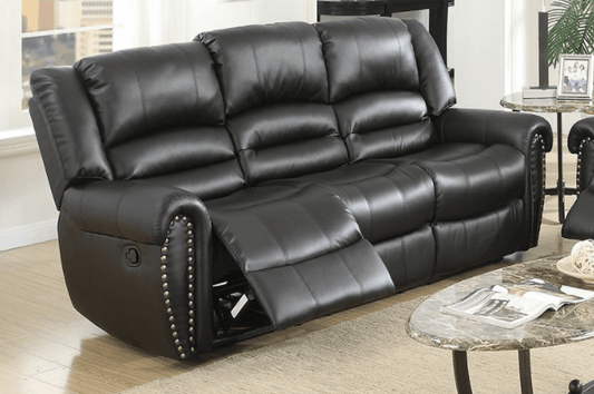 Brady Leather Motion Sofa with Nailhead Trim