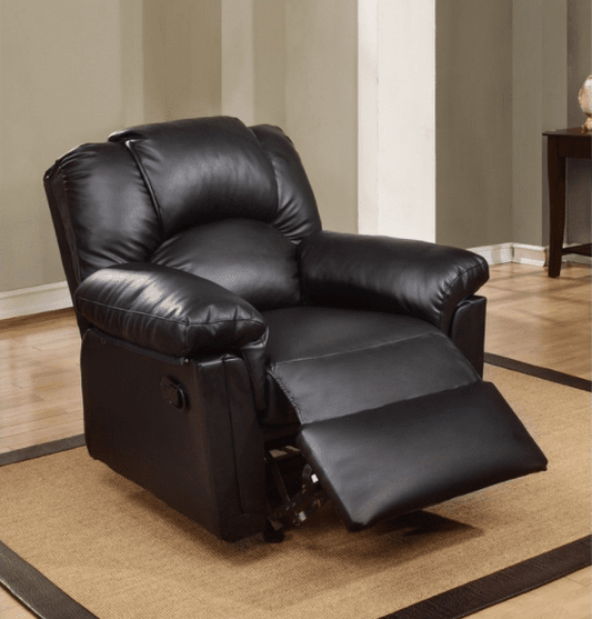 Palmer Pillow Arm Leather Glider Recliner