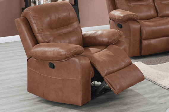 Wayne Collection Pillow Arm Rocker Recliner - Brown