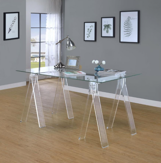 Xavier Writing Desk with Clear Acrylic Base