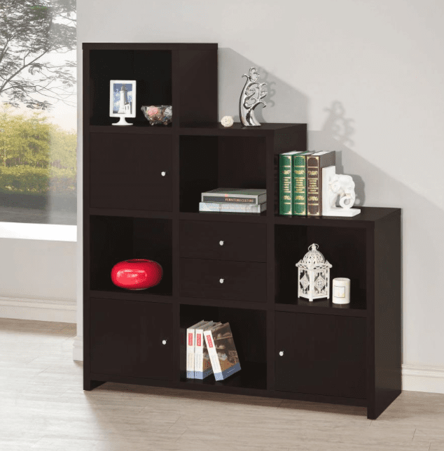 Spencer Bookcase with Cube Storage Compartments