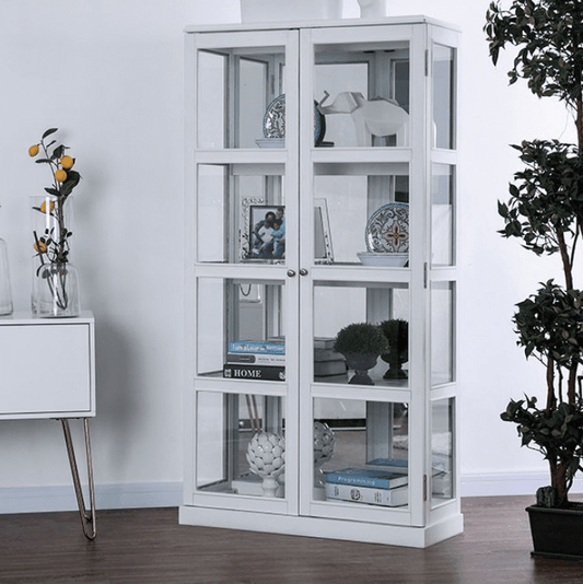 Vilas Traditional Curio Cabinet - White