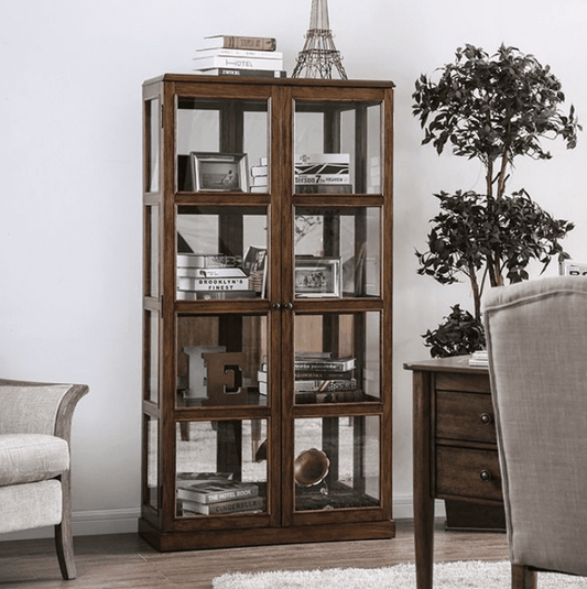 Vilas Traditional Curio Cabinet - Oak