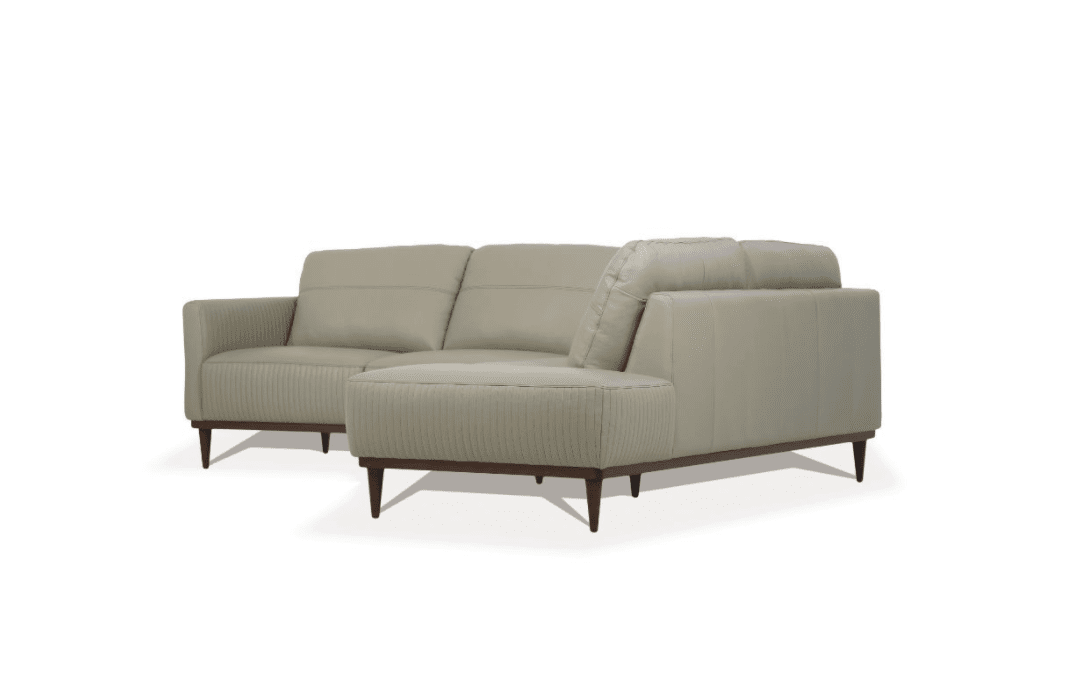 Tampa Premium Airy Green Leather Sectional - Made in Italy