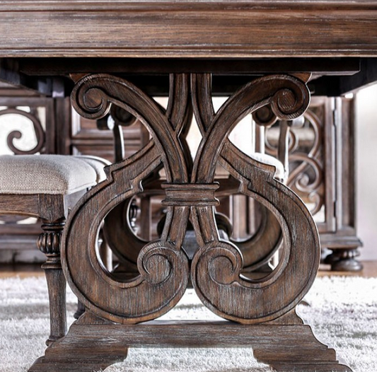 Arcadia Rustic Transitional 7pc Style Dining Set