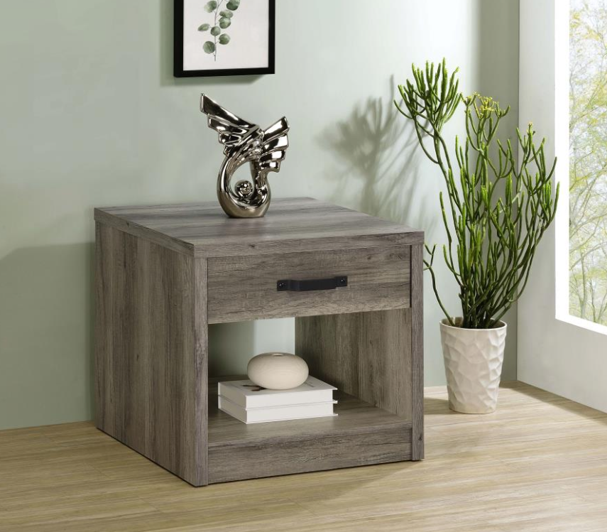 Alton Rustic Farmhouse Occasional Tables - Grey Driftwood