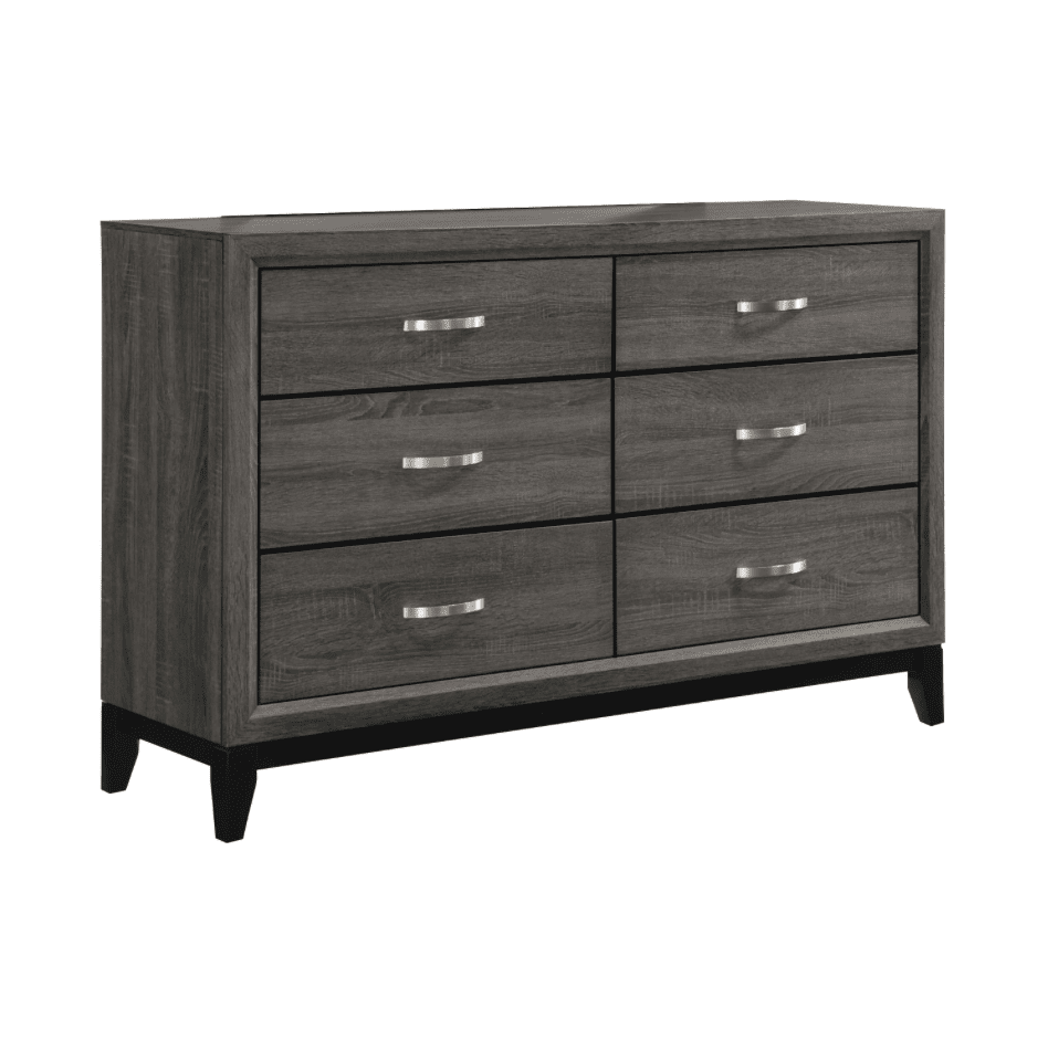 Watson Transitional Panel Bedroom Set - Grey Oak