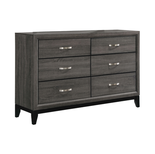 Watson Transitional Twin Panel Bedroom Set - Grey Oak