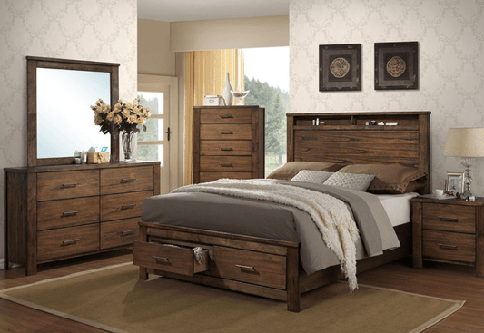 Timber Rustic King Storage Bedroom Set