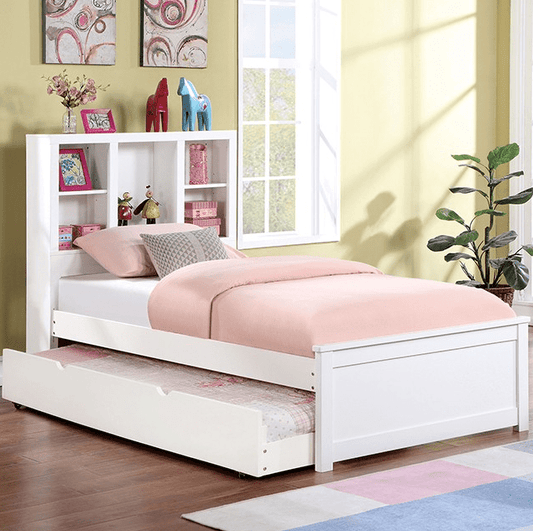 Marilla Full Size Bookcase Bed - White
