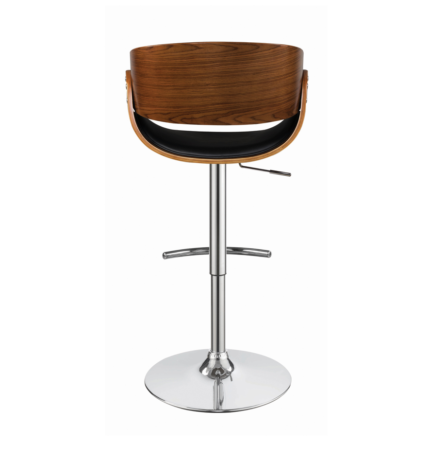 Dana Adjustable Bar Stool Black And Chrome