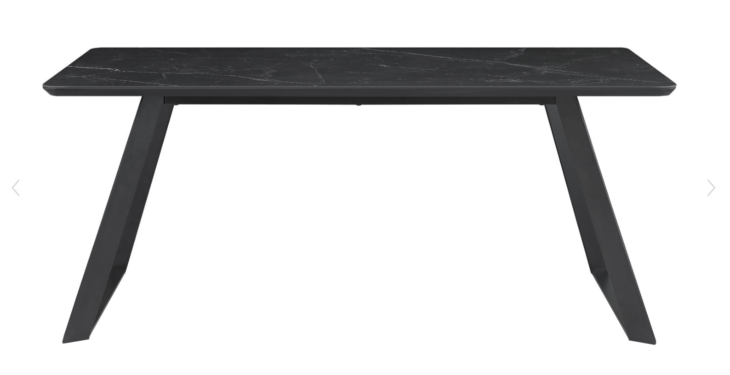 Smith 7-Piece Dining Set with Faux Marble Top