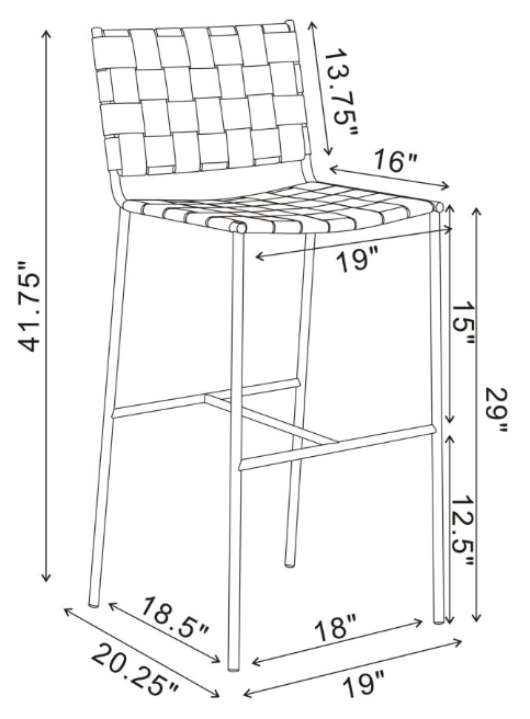 Adelaide Upholstered Bar Stool With Open Back Brown And Chrome