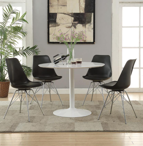 Lowry Reto Style Round White Table