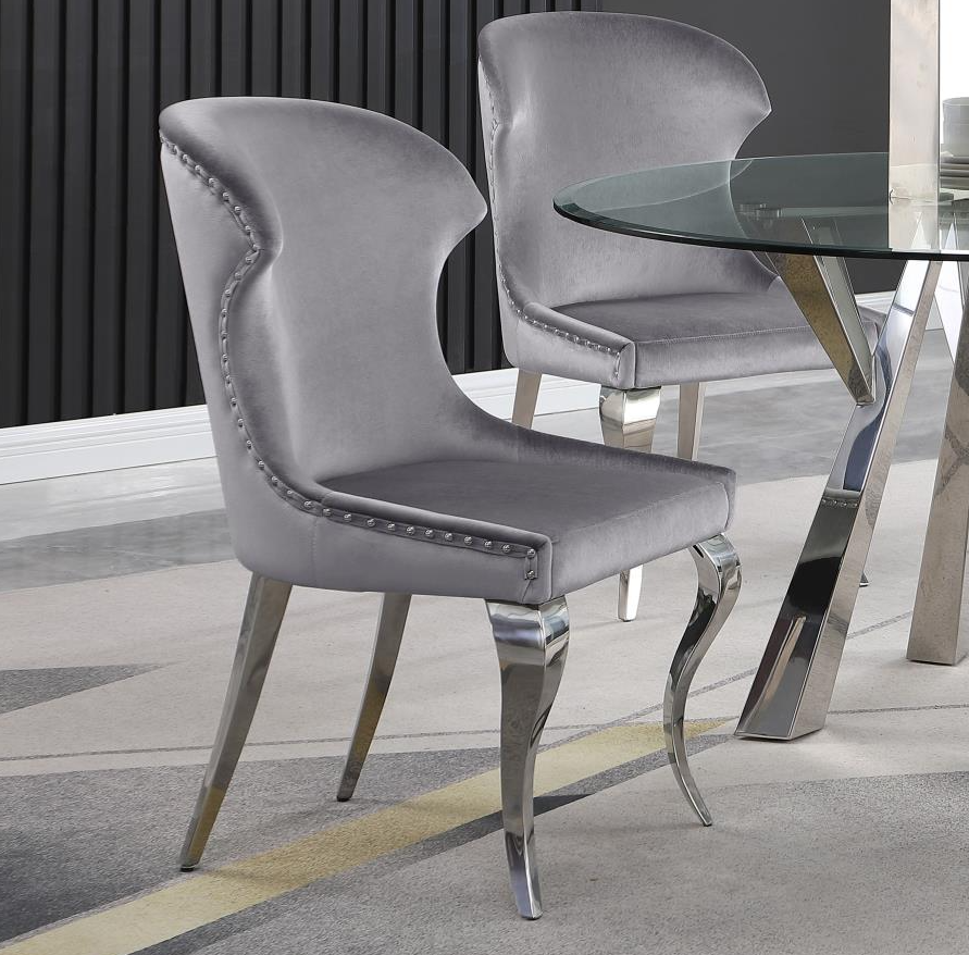 Cheyanne Modern Round Dining Set with Wingback Chairs