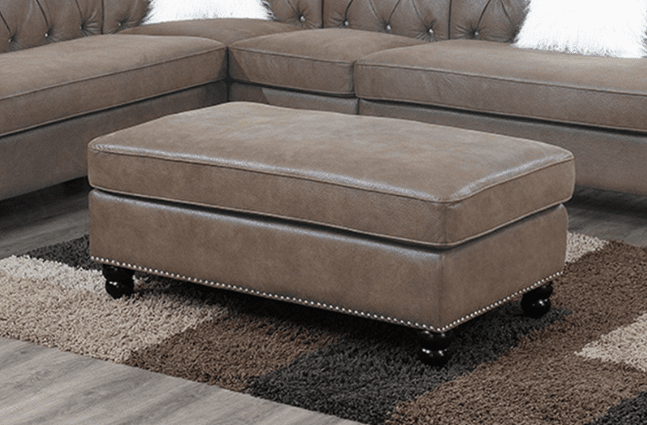 Celia XL-Rectangular Cocktail Ottoman with Turned Feet