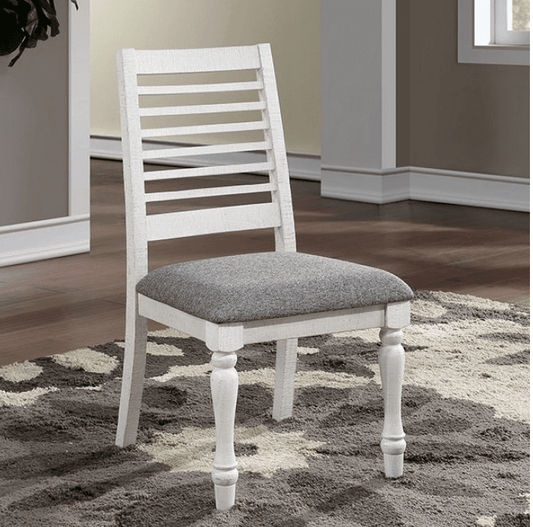 Calabria Rustic Farmhouse Side Chairs Set of 2 - Antique White