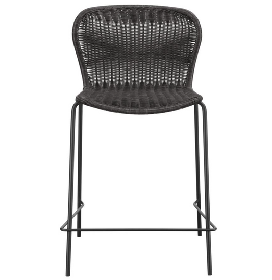 Mckinley Upholstered Counter Height Stools with Footrest Set of 2 Brown and Sandy Black