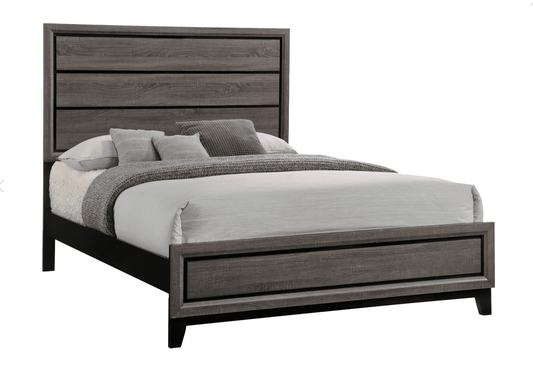 Watson Eastern King Bed Grey Oak And Black