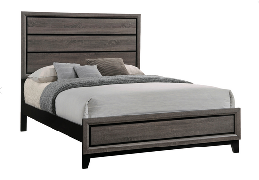 Watson Eastern Queen Bed Grey Oak And Black