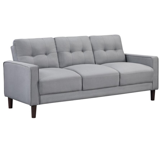 Bowen Upholstered Track Arms Tufted Sofa Grey