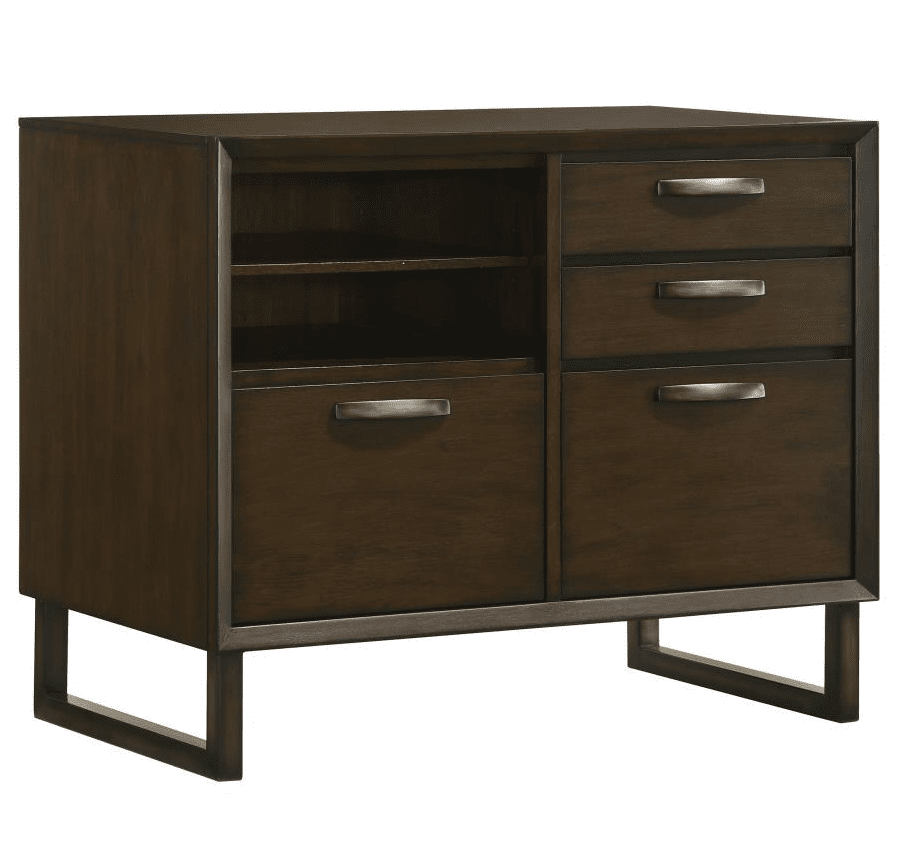 Marshall 4-drawer File Cabinet Dark Walnut and Gunmetal