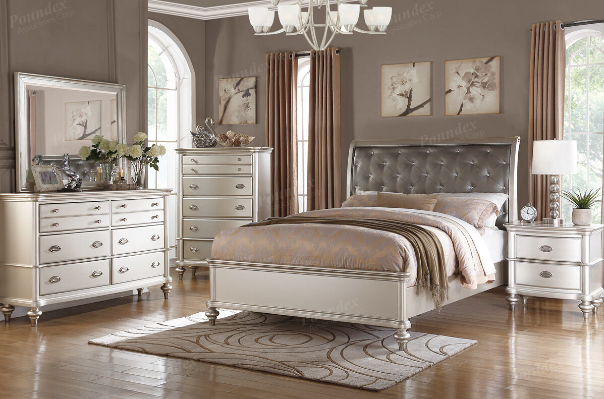 King size bed set with headboard deals