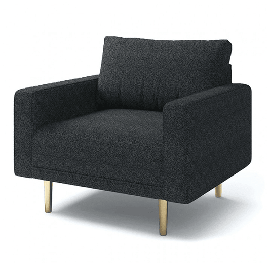 FOA Elverum Contemporary Fabric Blend Accent Chair - Black