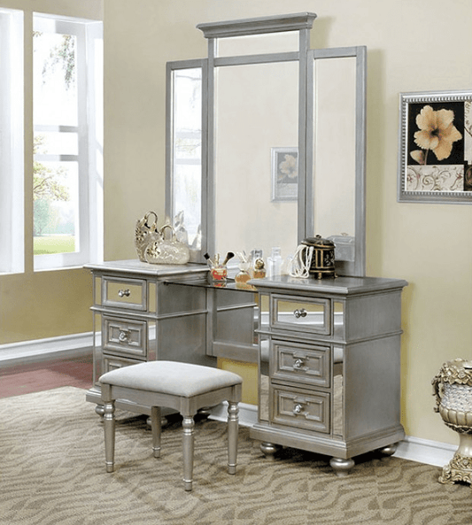 Salamanca Glam Vanity Set - Silver & Mirror