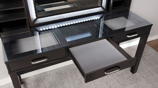 Stephanie Glam Vanity Set - Obsidian Gray
