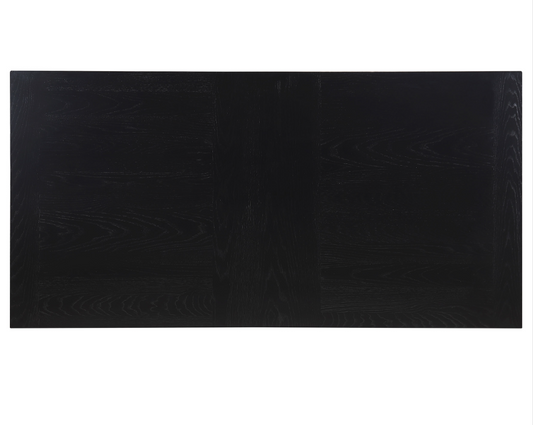 Catherine Rectangular Double Pedestal Dining Table Black