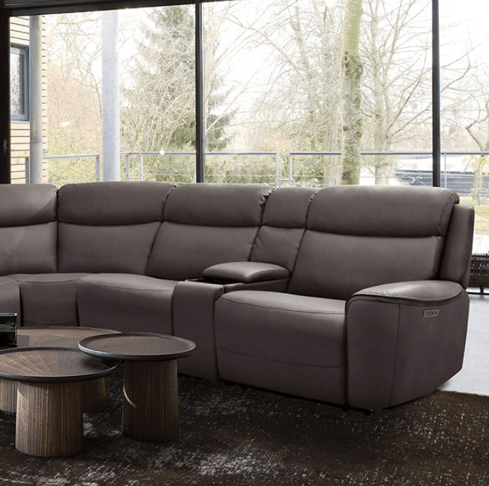 Edmondus Transitional Zero Gravity Power Sectional - Dark Gray
