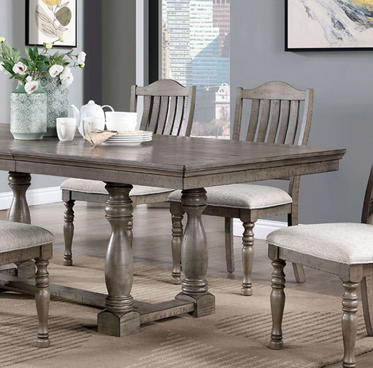 Newcastle 90" Wooden Dining Table - Antique Gray