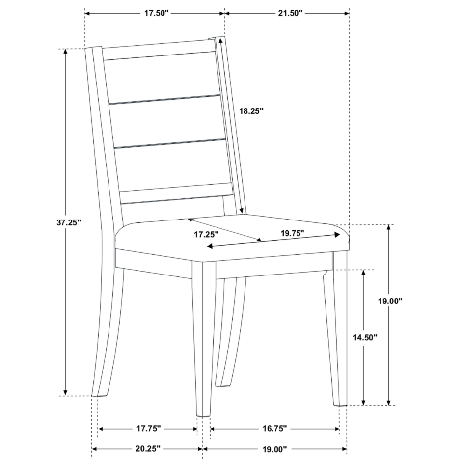 Elodie 5-Piece Dining Table Set With Extension Leaf Grey And Black