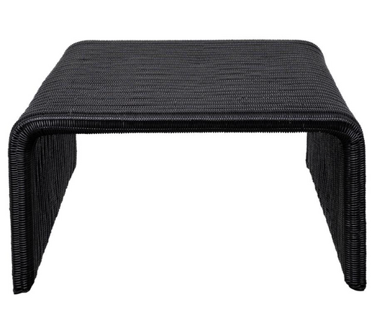 Juanita Square Black Rattan Coffee Table
