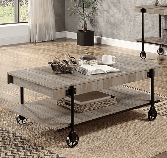 Lobb Rustic Industrial End Table