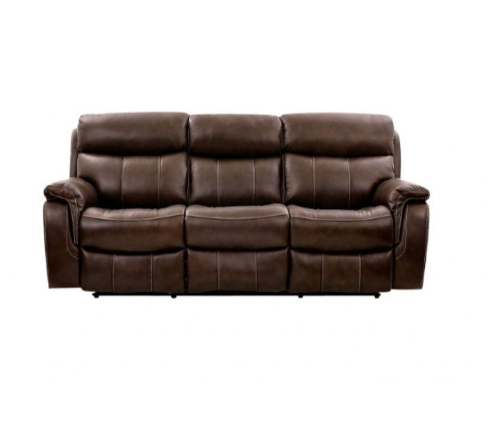 Antenor Genuine Leather Power Sofa - Brown