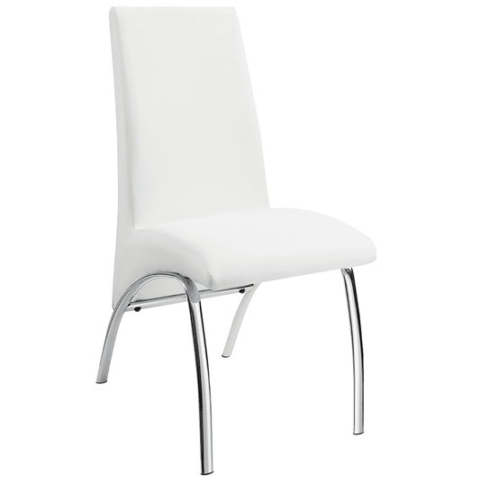 Beckham 5-Piece Round Dining Set Chrome And White