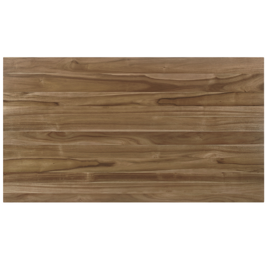 Nogales 7-Piece Rectangular Dining Table Set Natural Acacia And Off White