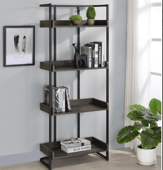 Ember 4-Shelf Bookcase - Dark Oak